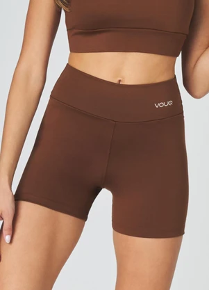 Vouq - Short Fitness Fit-Tech Essential Marrom - VOUQ