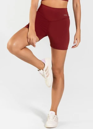 Vouq - Short Fitness Fit-Tech Feminino Curve Bordô - VOUQ