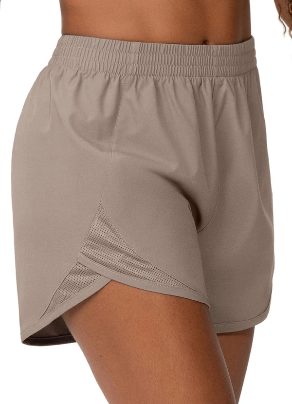 Zee Rucci - Short Fitness Laterais Tecido Respirável Cinza