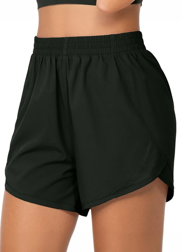 Zee Rucci - Short Fitness Laterais Tecido Respirável Preto