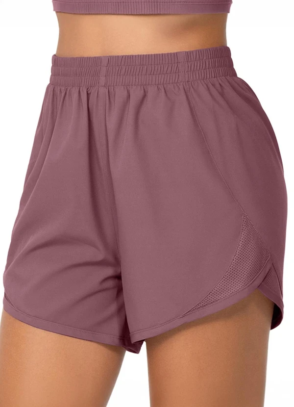Zee Rucci - Short Fitness Laterais Tecido Respirável Rosa
