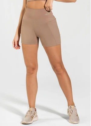 Vouq - Short Fitness Run com Bolso Funcional Amêndoa - VOUQ