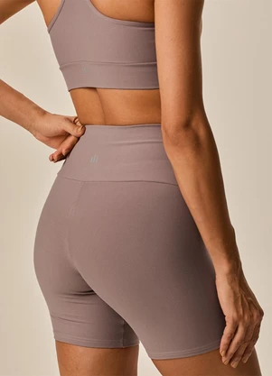 Malwee - Short Justo em Malha Eco Active Taupe - MALWEE