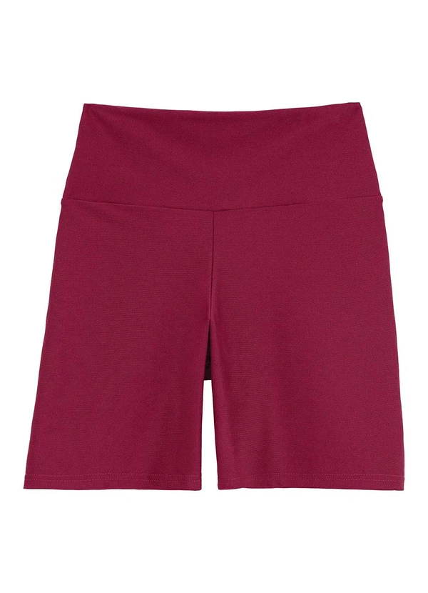 Malwee - Short Justo em Malha Uv com Bolso Active Bordô