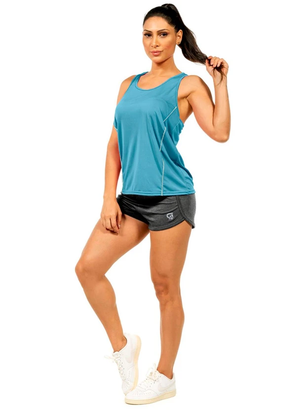 Cobertura - Short Leve com Estampa Feminina Preto 2