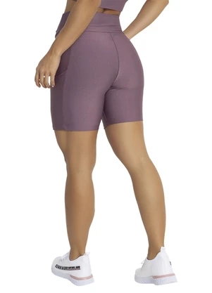 Jancris - Short Lilás Escuro em Malha com Elastano - JANCRIS