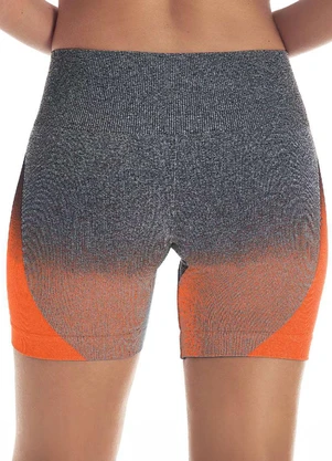 Zee Rucci - Short Mescla Jacquard Degradê S/ Costura Laranja - ZEE RUCCI