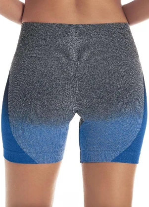Zee Rucci - Short Mescla Jacquard Degradê sem Costura Azul - ZEE RUCCI