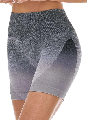 Zee Rucci - Short Mescla Jacquard Degradê sem Costura Cinza - ZEE RUCCI