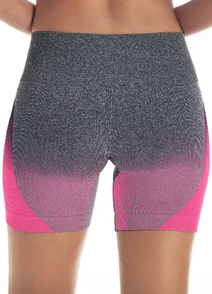 Zee Rucci - Short Mescla Jacquard Degradê sem Costura Rosa - ZEE RUCCI