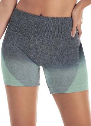 Zee Rucci - Short Mescla Jacquard Degradê sem Costura Verde - ZEE RUCCI