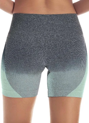 Zee Rucci - Short Mescla Jacquard Degradê sem Costura Verde - ZEE RUCCI