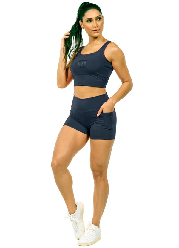 Cobertura - Short Power Feminina Cinza 2