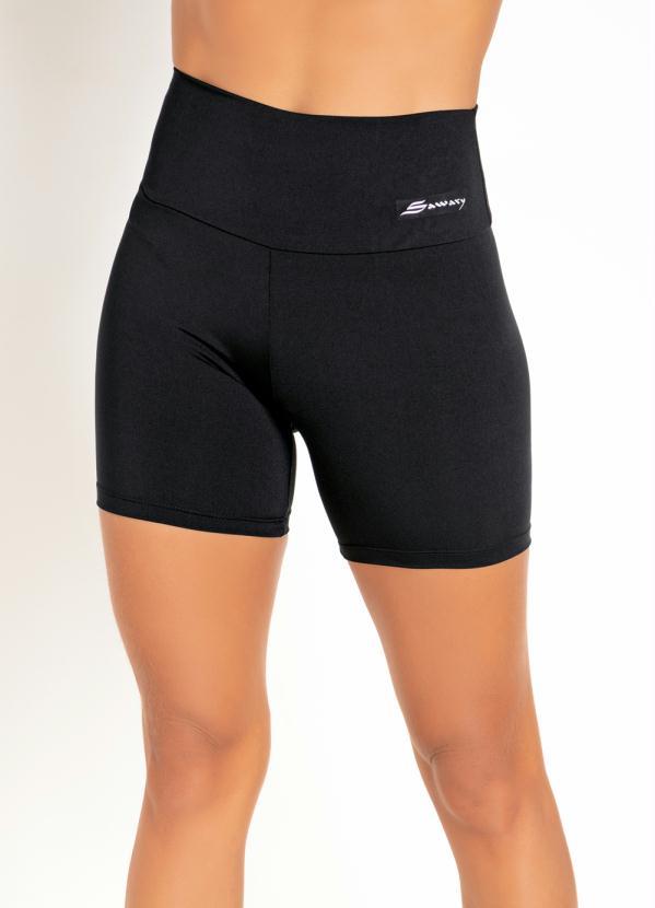Sawary Fitness - Short Preto com Cós Largo 5