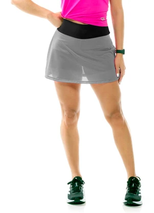 Cobertura - Short Saia Fitness Feminino Cinza - COBERTURA