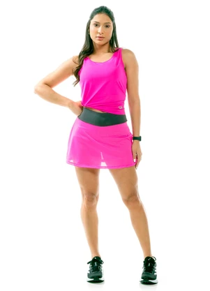 Cobertura - Short Saia Fitness Feminino Rosa - COBERTURA