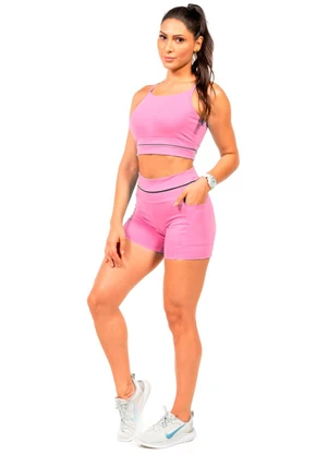 Cobertura - Short Suplex Feminina Rosa  - COBERTURA
