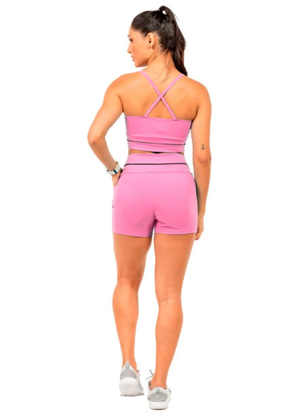 Cobertura - Short Suplex Feminina Rosa 3