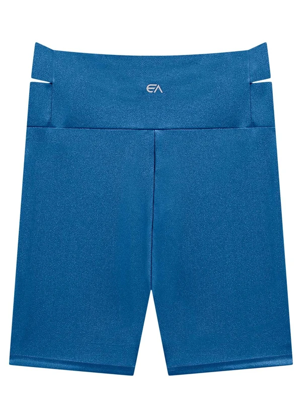 Enfim - Shorts Azul  Justo Cut Out Malha Uv 4