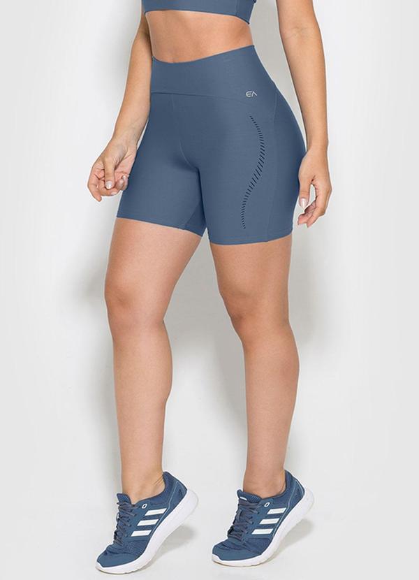 Enfim - Shorts Azul Justo Dry Uv
