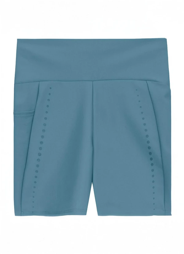 Malwee - Shorts Dry Fit com Bolso Active Azul Pastel