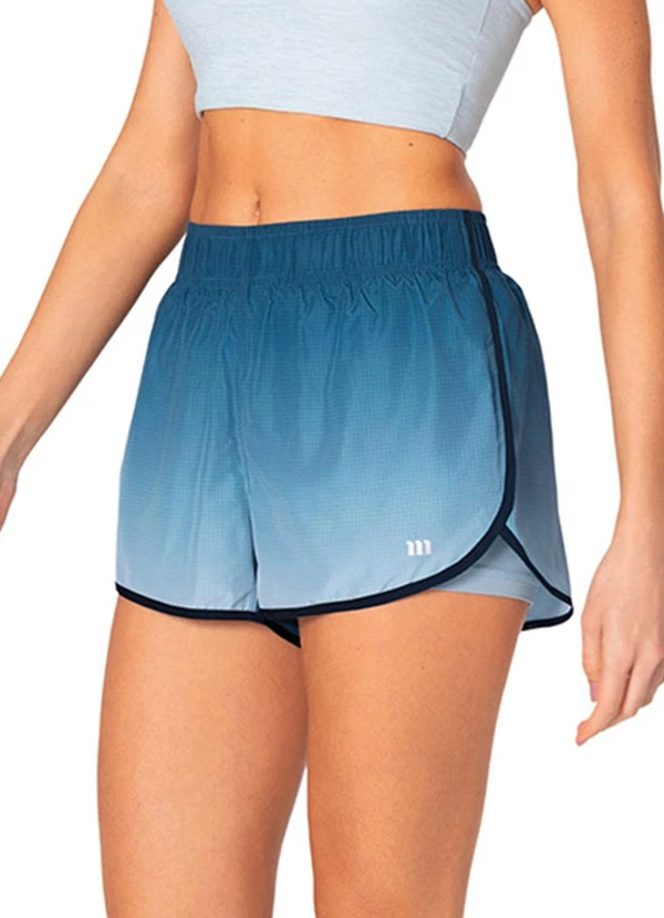 Malwee - Shorts Duplo Active Azul