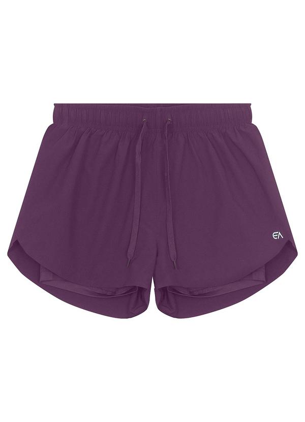 Enfim - Shorts Duplo com Aplique Active Roxo 4