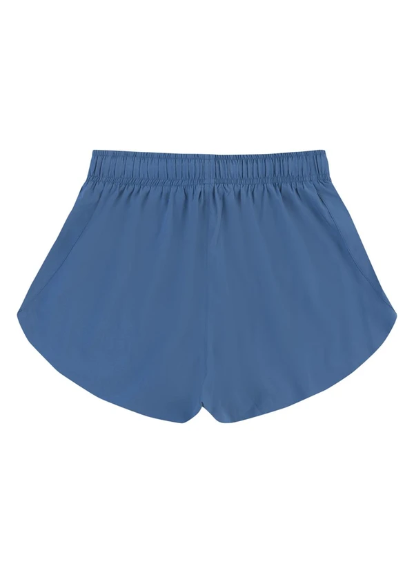 Malwee - Shorts Duplo com Refletivo Azul Petróleo 8