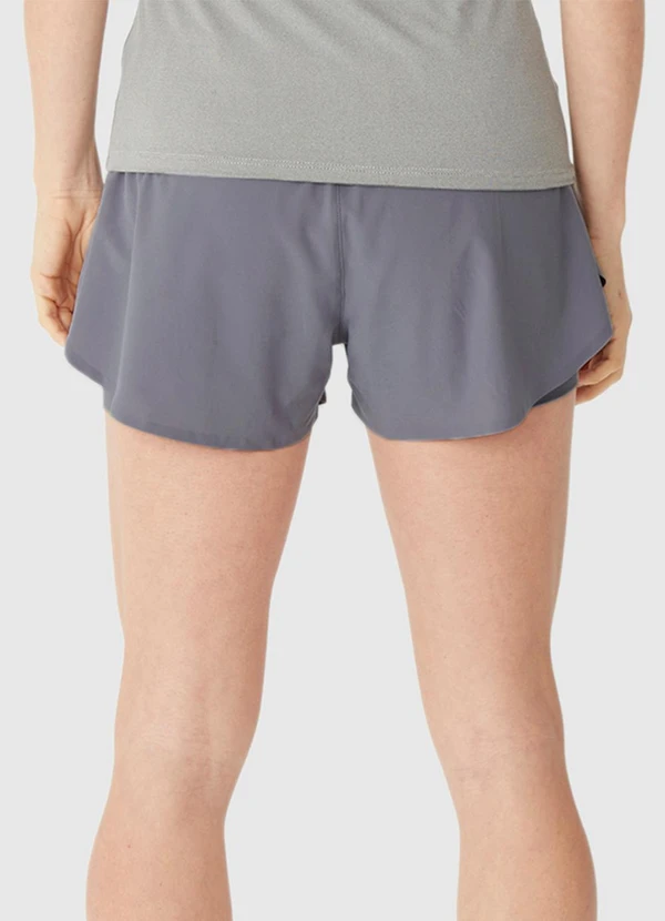 Malwee - Shorts Duplo com Refletivo Cinza 2