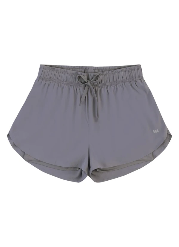 Malwee - Shorts Duplo com Refletivo Cinza 7
