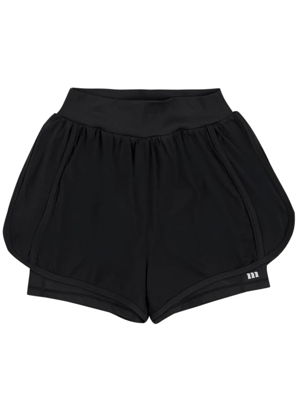 Malwee - Shorts Duplo com Refletivo Preto 3