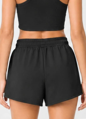 Rovitex - Shorts Feminino Fitness em Poliamida Preto - ROVITEX