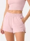 Rovitex - Shorts Feminino Fitness em Poliamida Bege - variação: Rosa