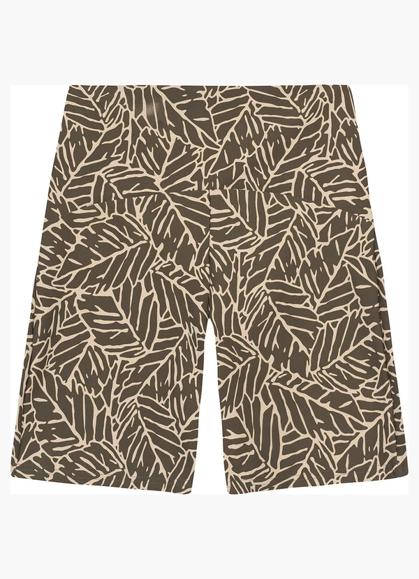 Enfim - Shorts Justo Abstrato Dry Active Taupe