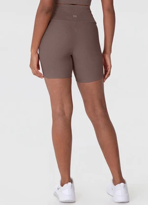 Malwee - Shorts Justo Canelado Active Marrom - MALWEE