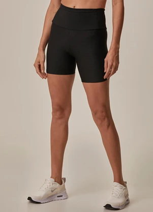 Malwee - Shorts Justo Canelado Active Preto - MALWEE
