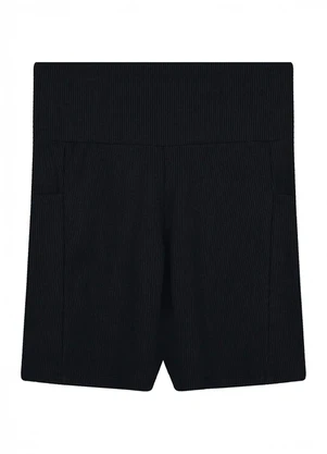 Malwee - Shorts Justo Canelado Active Preto - MALWEE