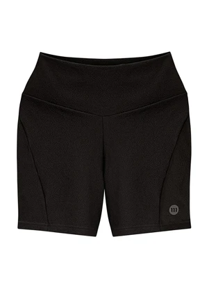 Malwee - Shorts Justo com Recorte Active Preto - MALWEE