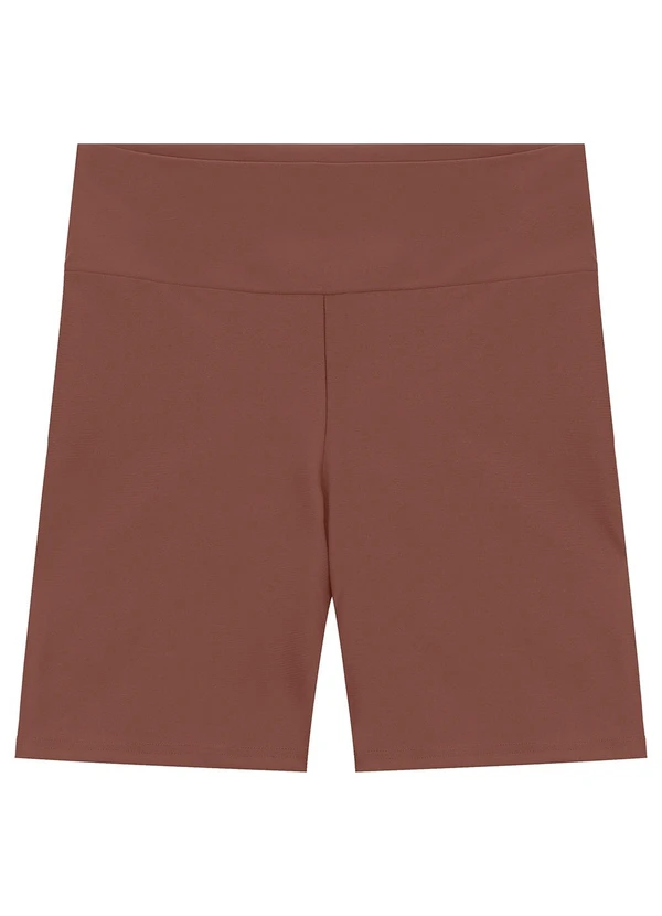 Enfim - Shorts Justo Dry Active Marrom