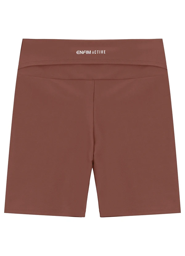 Enfim - Shorts Justo Dry Active Marrom 2