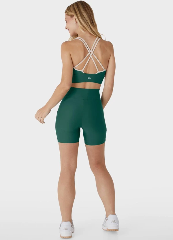 Enfim - Shorts Justo Dry com Bolso Active Verde Esmeralda 4