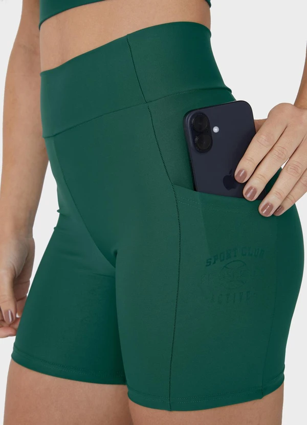 Enfim - Shorts Justo Dry com Bolso Active Verde Esmeralda 6