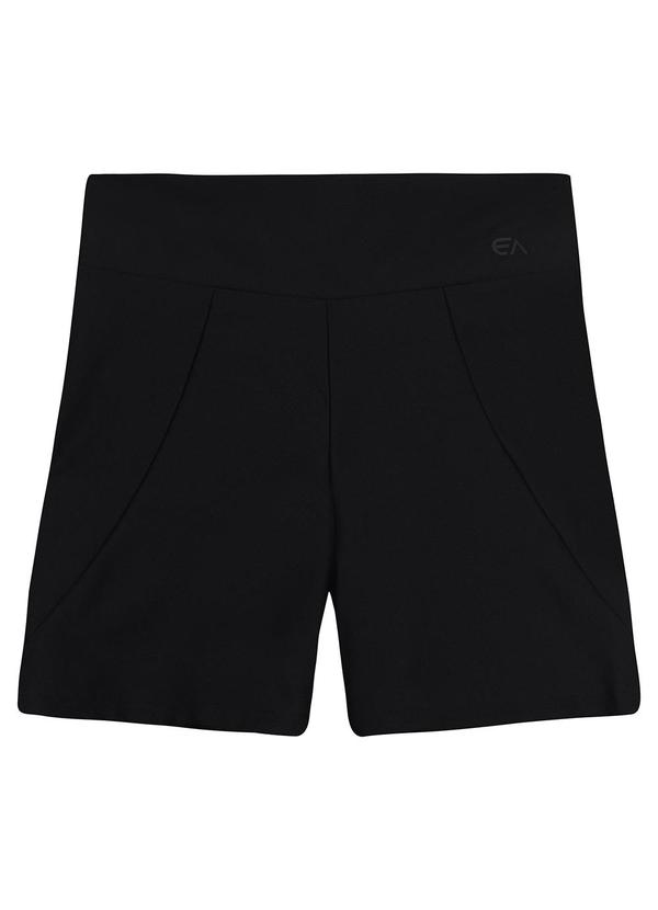 Enfim - Shorts Justo Dry com Recorte Active Preto 3