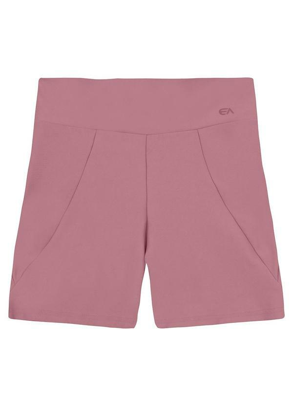 Enfim - Shorts Justo Dry com Recorte Active Rosê