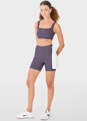 Enfim - Shorts Justo Dry Fit Active Roxo - ENFIM