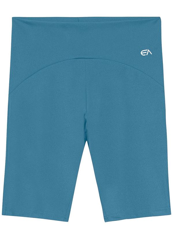 Enfim - Shorts Justo em Malha Uv Active Azul