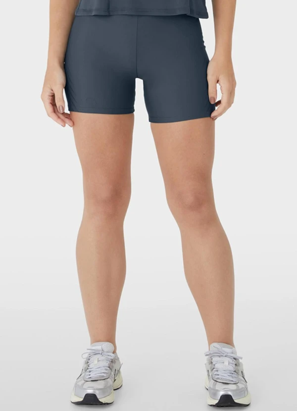 Enfim - Shorts Justo Fit Dry com Bolso Active Cinza Chumb