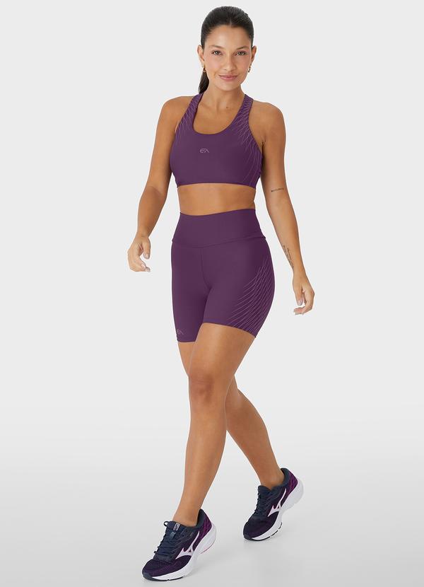 Enfim - Shorts Justo Fit Dry com Bolso Active Roxo 2