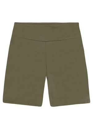 Enfim - Shorts Justo Malha Brilho Active Verde Militar - ENFIM
