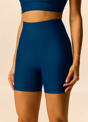 Malwee - Shorts Justo Malha Uv Active Azul Escuro - MALWEE
